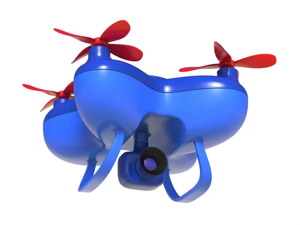 Abstrakta 3d render illustration av leksak drone — Stockfoto