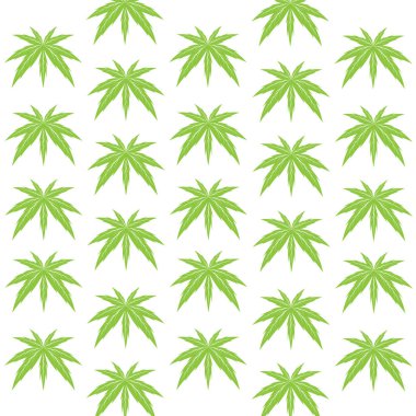 Esrar (marihuana) yaprak, vektör çizim paterni