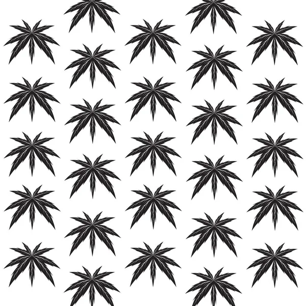 Esrar (marihuana) yaprak, vektör çizim paterni