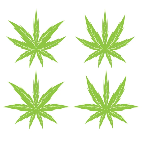 Ilustración Vectorial Hoja Cannabis Marihuana — Archivo Imágenes Vectoriales