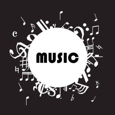 Müzik arkaplanının vektör çizimi. Müzik festivali için vektör tasarımı