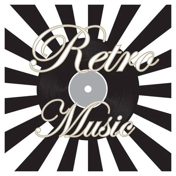 Müzik retro vintage poster, arkaplan tasarımı, vektör illüstrasyonu