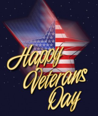 Hisse senedi illüstrasyon - mutlu Gaziler günü, tüm görev yapmış, onurlandıran 3d illüstrasyon, Amerikan tatil şablonu.