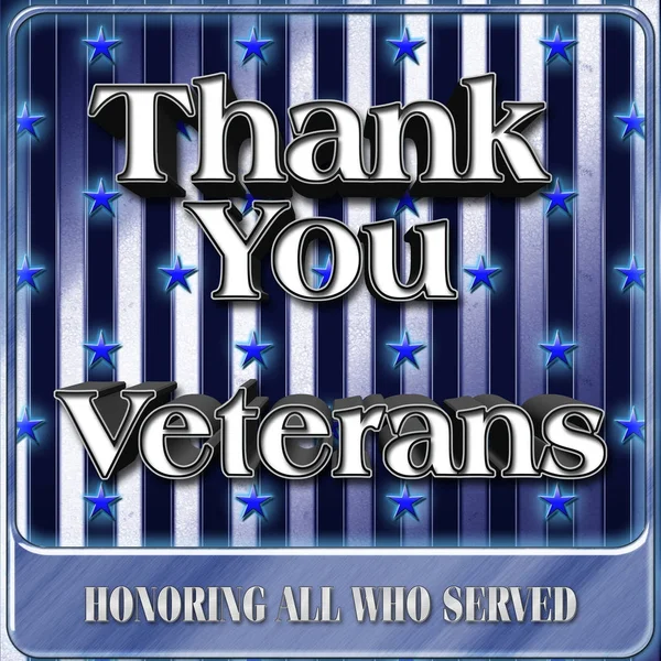 Stock Illustration - Thank you Veterans, 3D Illustration, Honoring all who served, American holiday template.