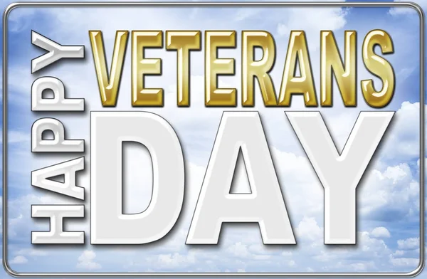 Skladem ilustrace - šťastný den veteránů, 3d ilustrace, ctít všechny, kteří sloužili, americký svátek šablony. — Stock fotografie