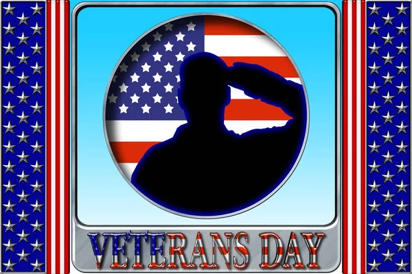Veterani Day, 3D, Illustrazione Stock - Veterans Day, Illustrazione 3D, Onorare tutti coloro che hanno servito, modello di vacanza americano. — Foto Stock