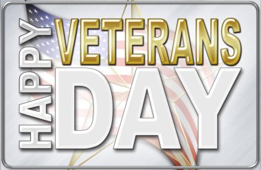 Hisse senedi illüstrasyon - mutlu Gaziler günü, tüm görev yapmış, onurlandıran 3d illüstrasyon, Amerikan tatil şablonu.