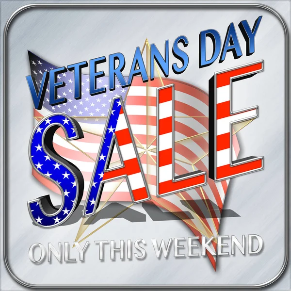 Happy Veterans Day, Hot Sale, 3D Illustration, Honoring all who served, American holiday template.