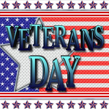 Hisse senedi illüstrasyon - Gaziler günü, tüm görev yapmış, onurlandıran 3d illüstrasyon, Amerikan tatil şablonu.