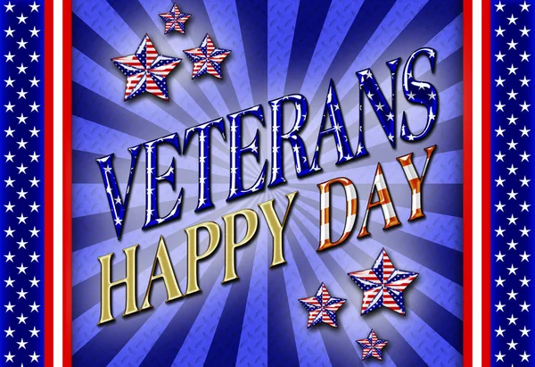 Stock Illustration Happy Veterans Day, 3D Illustration, Ære alle, der tjente, amerikansk ferie skabelon . - Stock-foto