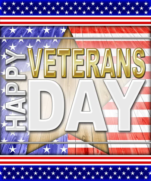 Stock Illustration - Happy Veterans Day, 3D Illustration, Honoring all who served, American holiday template.