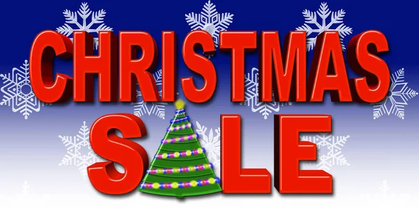 Aktienabbildung - rote Weihnacht, roter Verkauf, 3d, isoliert vor blauem Hintergrund. — Stockfoto
