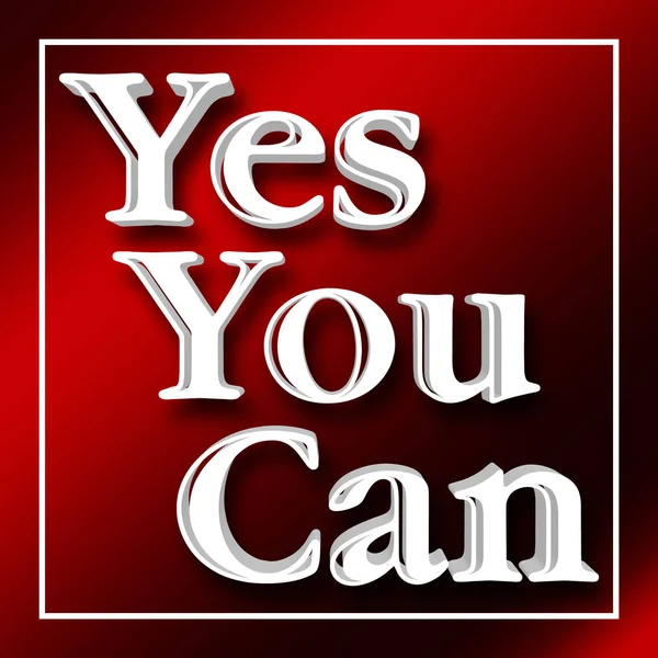 Stock illüstrasyon - Evet Can, soyut hisse senedi illüstrasyon - Evet yapabilirsiniz, soyut dekoratif mavi arka plan. Kırmızı bir arka plan.