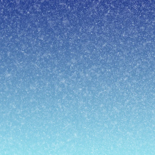 Illustrazione Stock - Caduta neve su sfondo blu notte cielo invernale, 3D . — Foto Stock