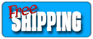 Hisse senedi illüstrasyon - ücretsiz kargo, 3d illüstrasyon izole arka planı,.