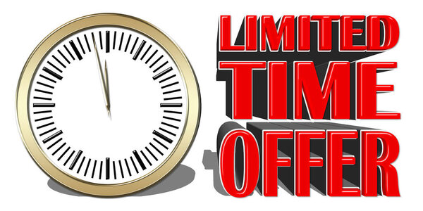 Фондовая биржа - ограниченное предложение, 3D-инсталляция, изоляция на белом фоне
.