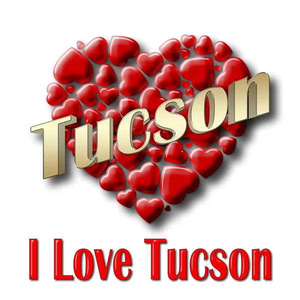 Beyaz arka plan üzerinde hisse senedi illüstrasyon izole - aşk Tucson, 3d resim,.