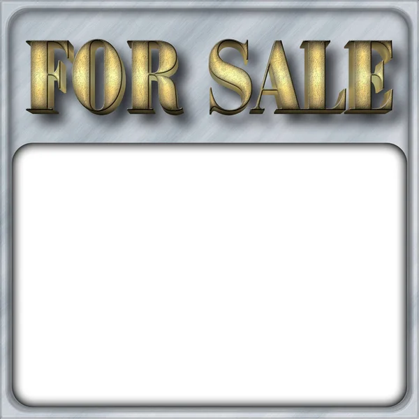 Aktienillustration - fetter Text zum Verkauf, weißer Kopierraum, 3D-Illustration. — Stockfoto