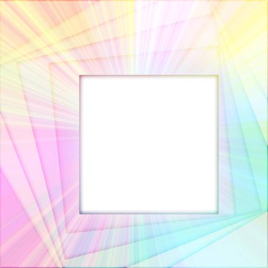 Stok illüstrasyon - çok renkli yumuşak renk tonları kare şeklinde arka plan, 3d çizim.