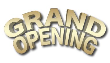Stok illüstrasyon - altın büyük açılış, 3d illüstrasyon izole beyaz arka planı,.