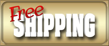 Altın arka plan karşı izole illüstrasyon - ücretsiz kargo, 3d resim, stok.