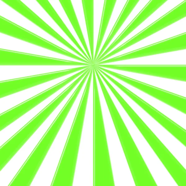 Ilustração de estoque - Raios de sol coloridos verdes centrados, Espaço de cópia em branco, Ilustração 3D . — Fotografia de Stock