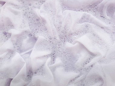 Yıkamadan önce bezi ıslat, beyaz bez. 