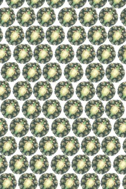 Yeşil tonu ananas desen