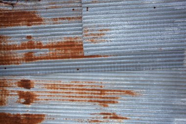 Dokulu arka plan için eski paslı çinko levhalar