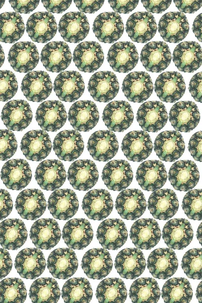 Yeşil tonu ananas desen