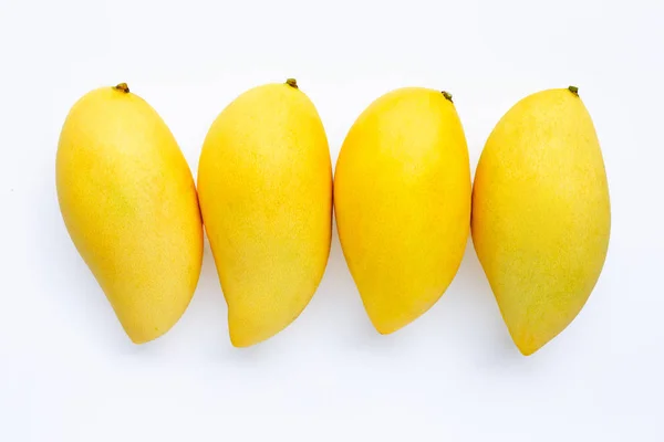 Bovenaanzicht van Mango, Tropisch fruit sappig en zoet. — Stockfoto