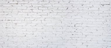 Arkaplan için beyaz tuğla duvar.