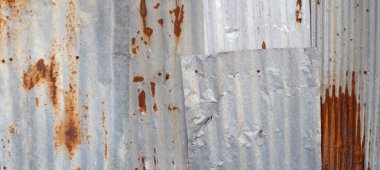 Eski paslı çinko çarşaflar desenli arka plan için.