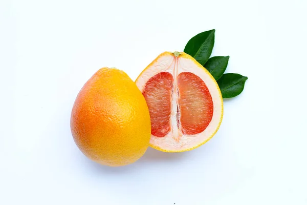 Hohes Vitamin Saftige Grapefruit Auf Weißem Hintergrund — Stockfoto