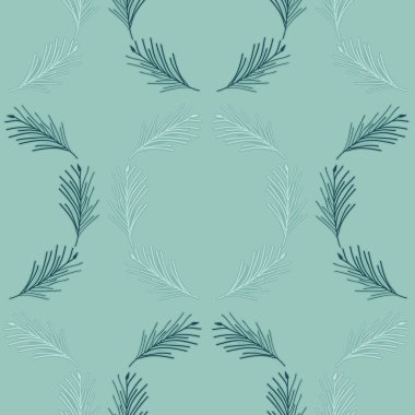 Elle çizilmiş çam çelenk - vektör arka plan