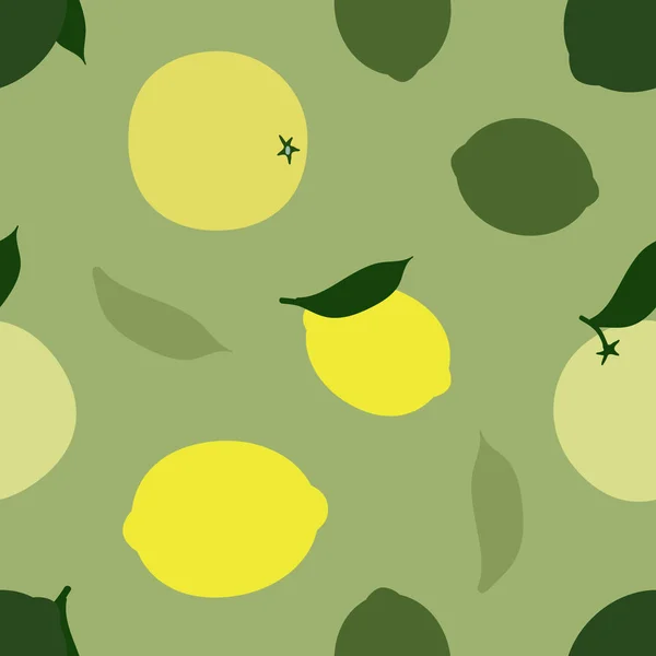 Limón Lima Pomelo Fondo Transparente — Vector de stock