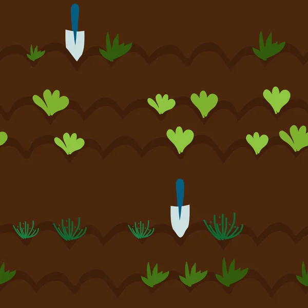 Teelt Van Groenten Vector Achtergrond — Stockvector