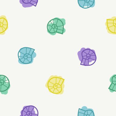 Renkli salyangoz conchs - vektör arka plan