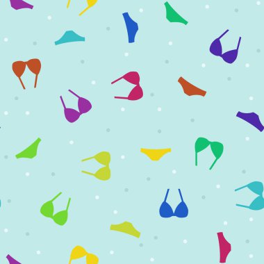 Renkli bayan mayo - vektör arka plan