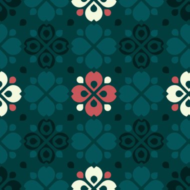 Rustik çiçeği deseni - vektör arka plan