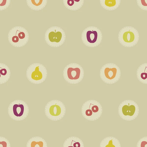 各种水果载体背景的补丁 — 图库矢量图片