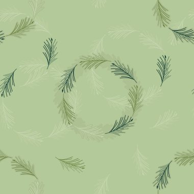 Elle çizilmiş çam çelenk - vektör arka plan