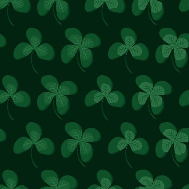 Yeşil yonca yapraklar - vektör arka plan