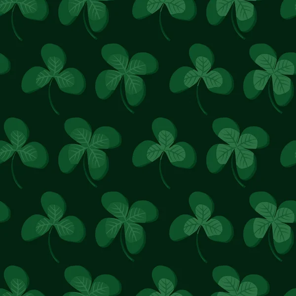 Hojas Trébol Verde Fondo Vectorial — Vector de stock