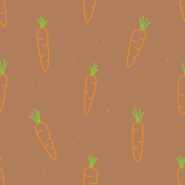 Esquema Zanahorias Puntos Fondo Vectorial — Vector de stock