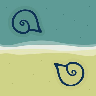 Deniz deniz ve kum - vektör çizim