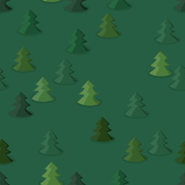 Koyu yeşil - vektör arka plan üzerinde iğne yapraklı ağaçlar
