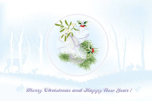 White Christmas - Merry Christmas — Stock Vector