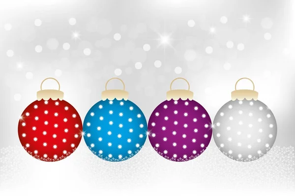 Boules de Noël décoratives — Image vectorielle