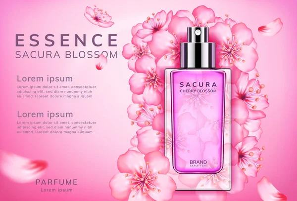 Sakura parfumuri anunțuri — Vector de stoc